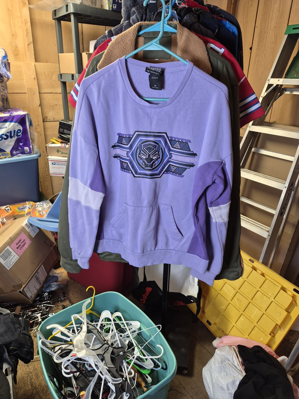 Her Unuversr Marvel Lavender Graphic Pullover Sweatshirt Bin 64